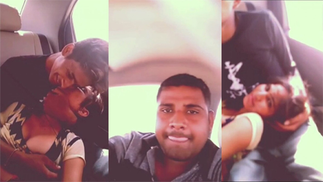 Friend Also Touching – His Hot Sexy Figured Girl – Kissing With BF in Car Bfs