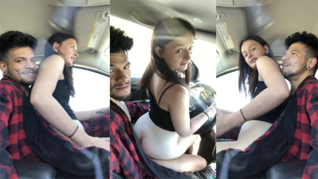 Young Mummy Rides Boyfriend While He Drives Truck