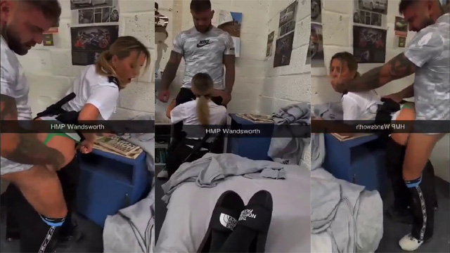 Woman Police Officer Sucking in Jail