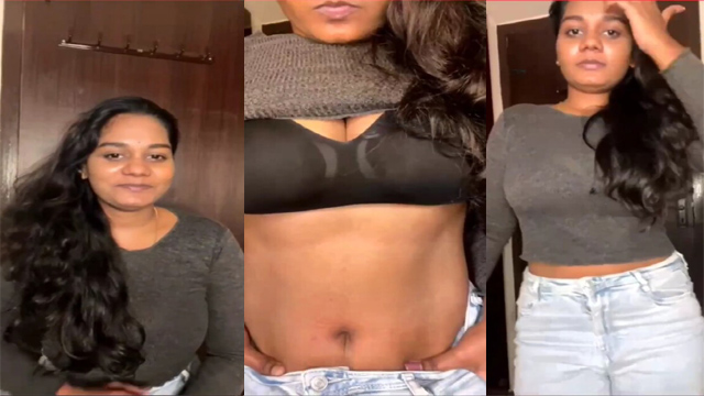 Tamil Insta Fame Kanmani Cleavage Nude Show Video