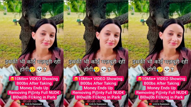 Beautiful Girl Taking Money Ends up Removing – Panty,Full Nude Blowjob Fucking in Park Video
